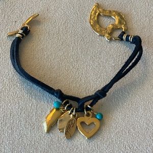 Ettika Leather Charm Bracelet